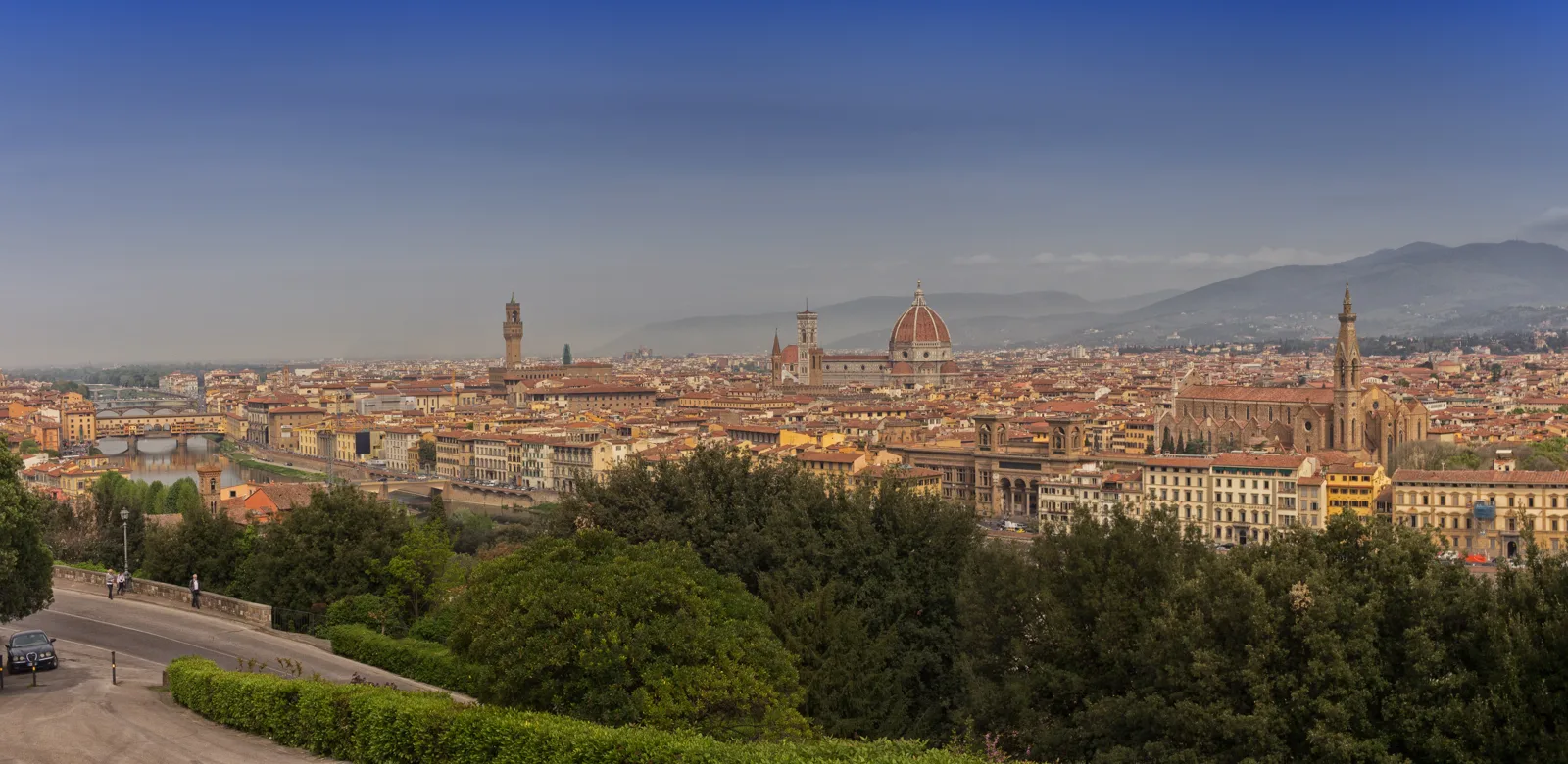 Historic and residential neighborhoods across Florence, Italy