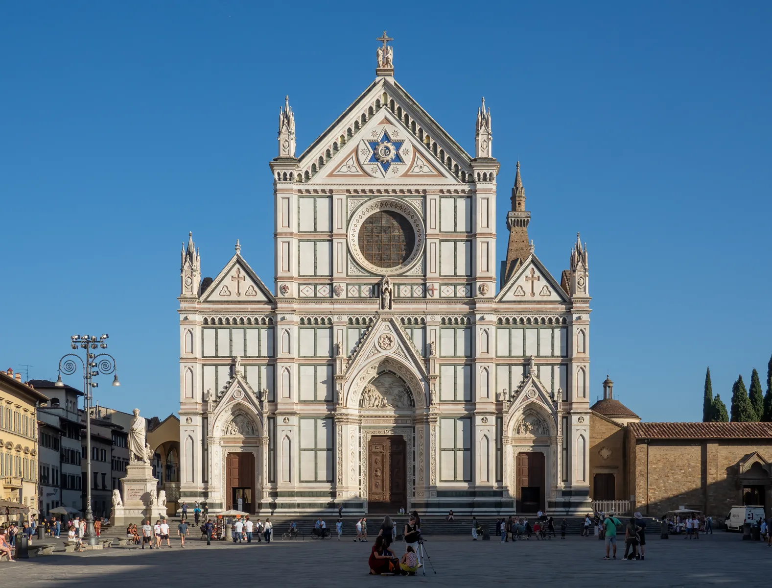 Basilica and surroundings in the Santa Croce neighborhood of Florence
