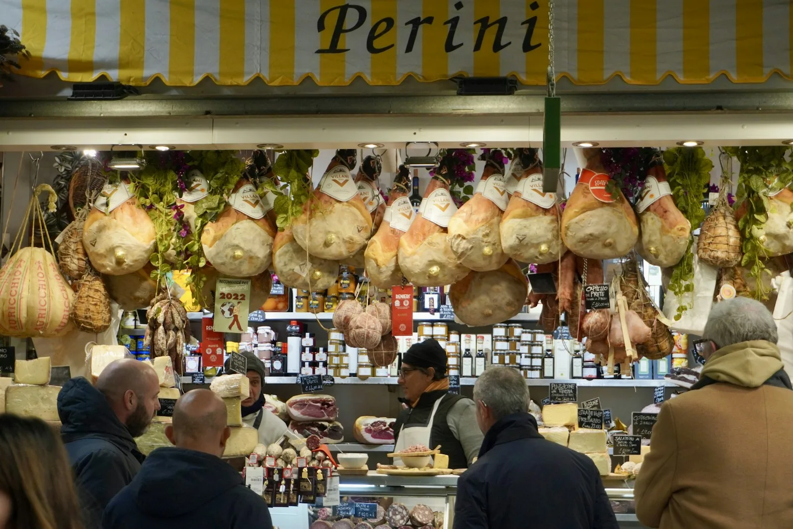 Residents shopping for food at Mercato Centrale in Florence
